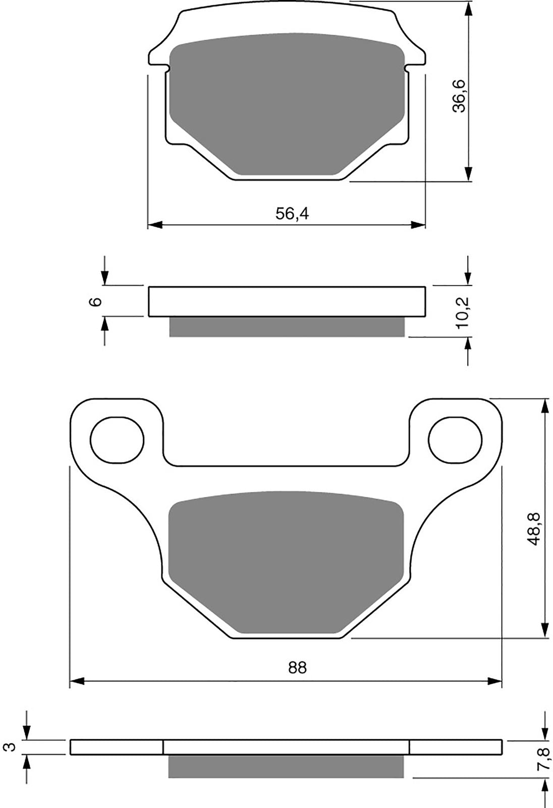 Goldfren Brake Pads S33-289, FA93, FDB384, SBS585