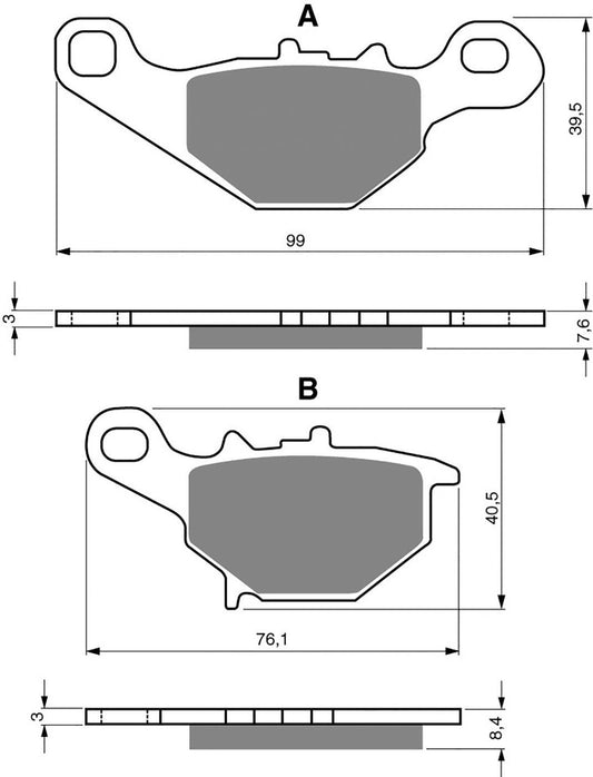 Goldfren Brake Pads K5-109,VD351,FA230,SFA396,SBS122,SBS702