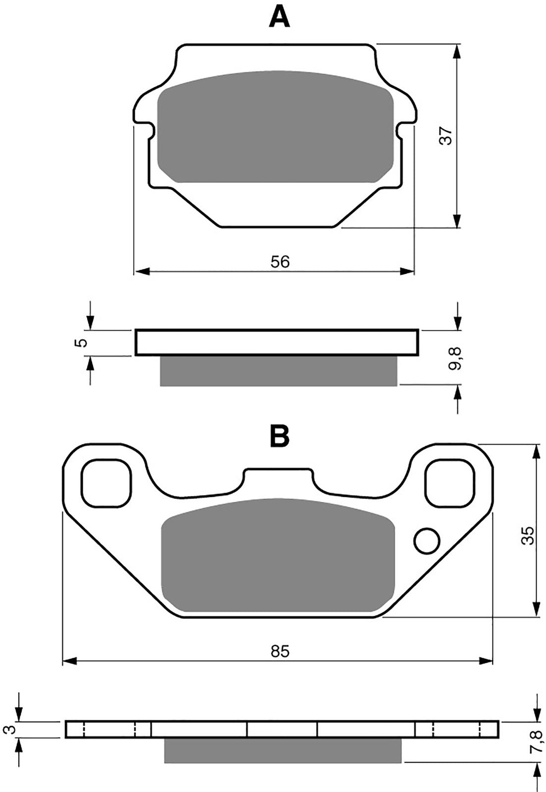 Goldfren Brake Pads S33-091, VD332, FA128, FDB2013