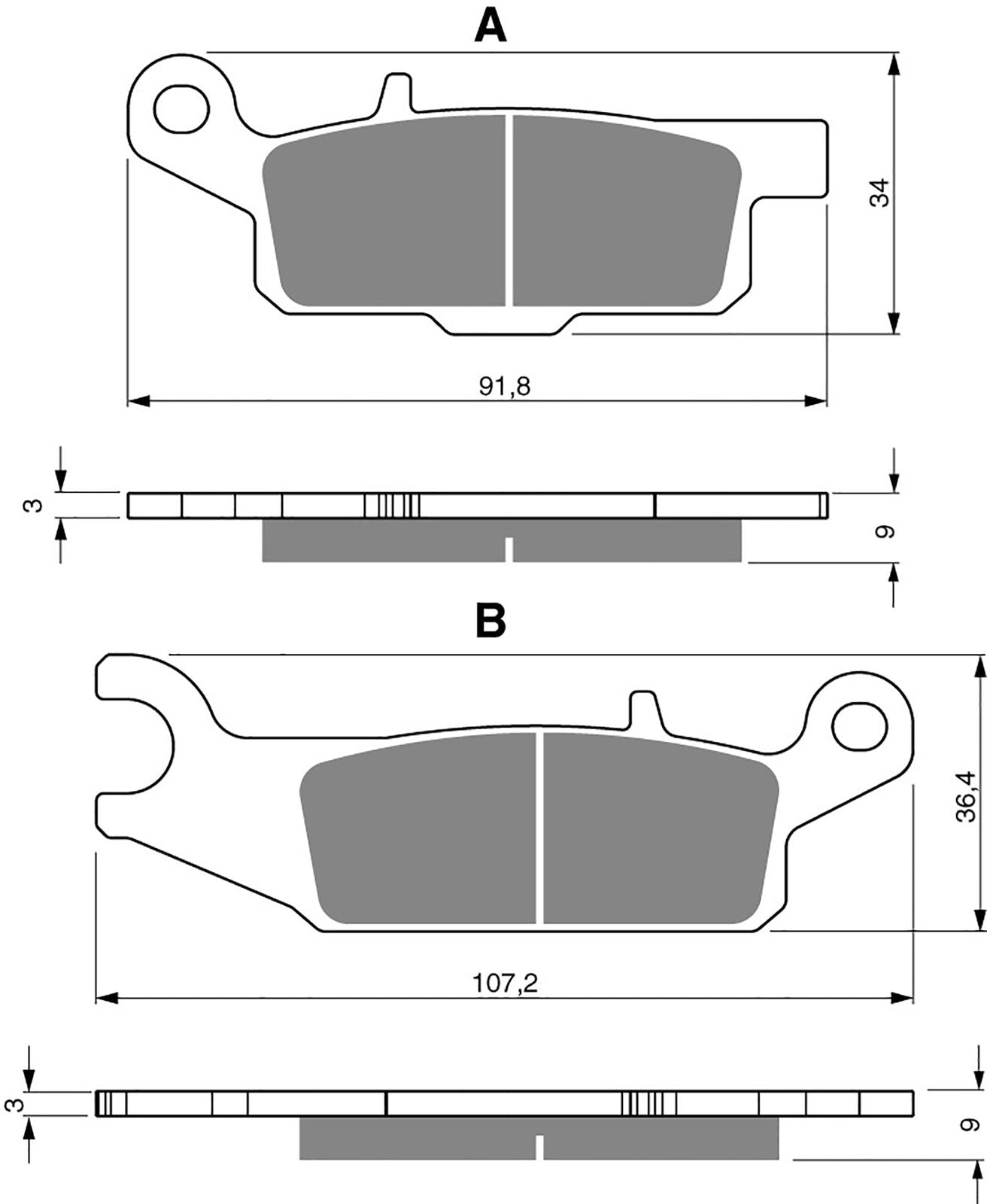 Goldfren Brake Pads S33-256, FA446, VD278, SBS851, FDB2232