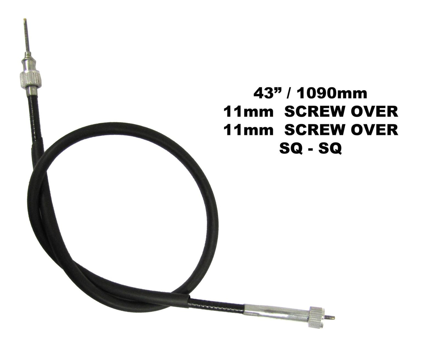 SPEEDO CABLE 1070mm LONG SCREW ENDS SQUARE INNER