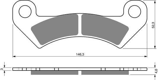 Goldfren Brake Pads AD347, as fitted to Arctic Cat Wild Cate 1000X 14