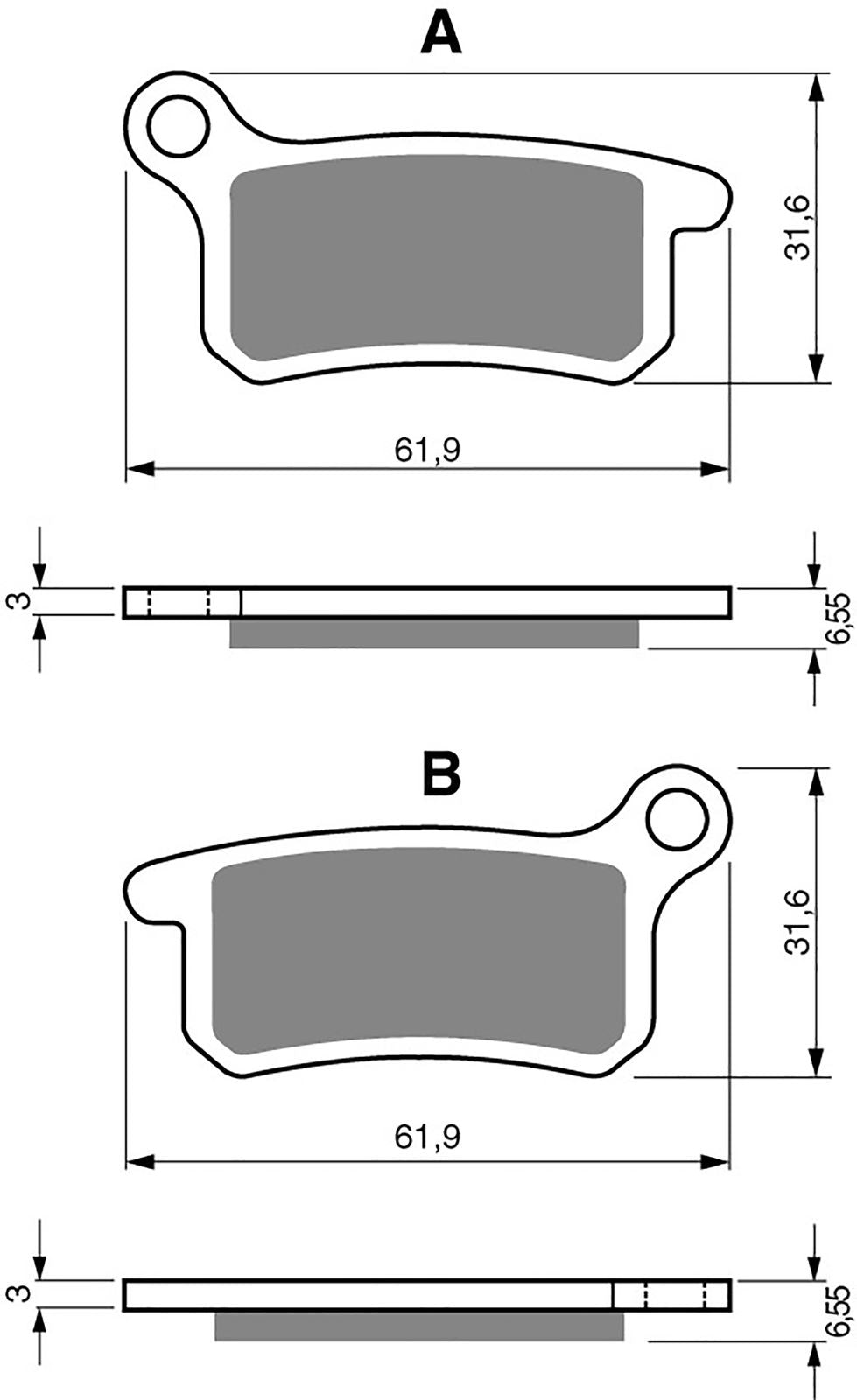 Goldfren Brake Pads S33-185, FA357, SBS783, FDB2157, DP294, VD9006