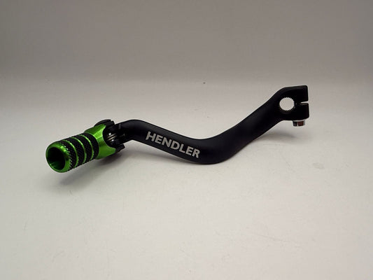 Gear Lever Alloy Black with Green Tip Kawasaki KX125 88-93