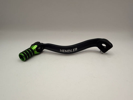 Gear Lever Alloy Black with Green Tip Kawasaki KX80 81-00, KX85 01-20, KX125 83-93, KX250 83-93