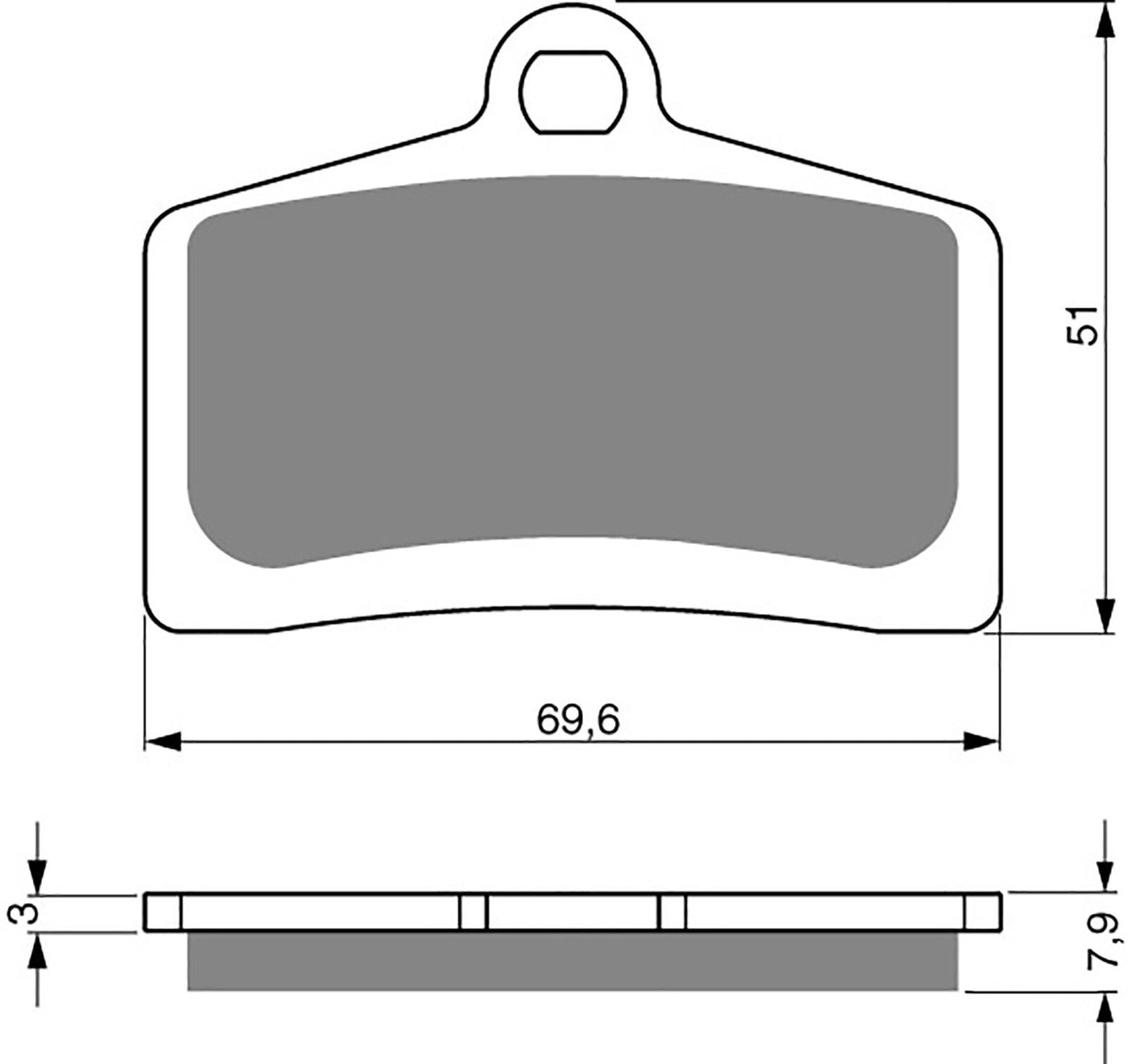 Goldfren Brake Pads S33-233 FA399, SBS821, FDB2201