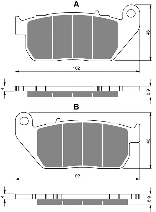 Goldfren Brake Pads S33-272 FA381, VD9009, SBS807, FDB2179, DP948