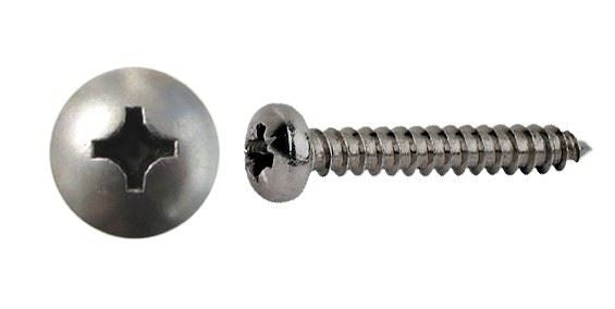 Screws Pan Head Self Taper Large Head S/less Steel 4mm x 30m (Per 20)