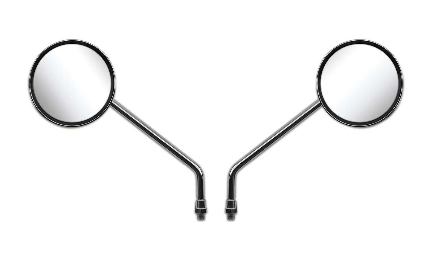 Mirrors Left & Right 10mm Chrome Round Universal (E-Marked)