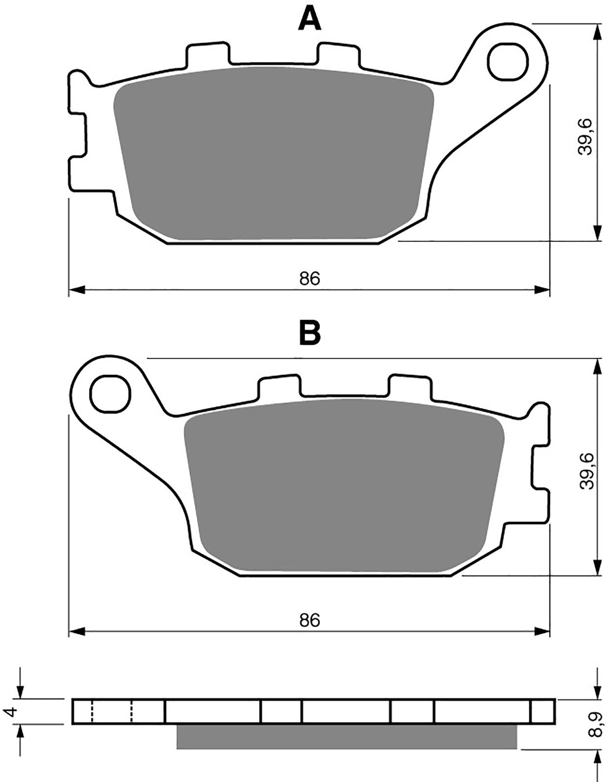 Goldfren Brake Pads S33-021, VD163, FA174, FDB754, SBS670
