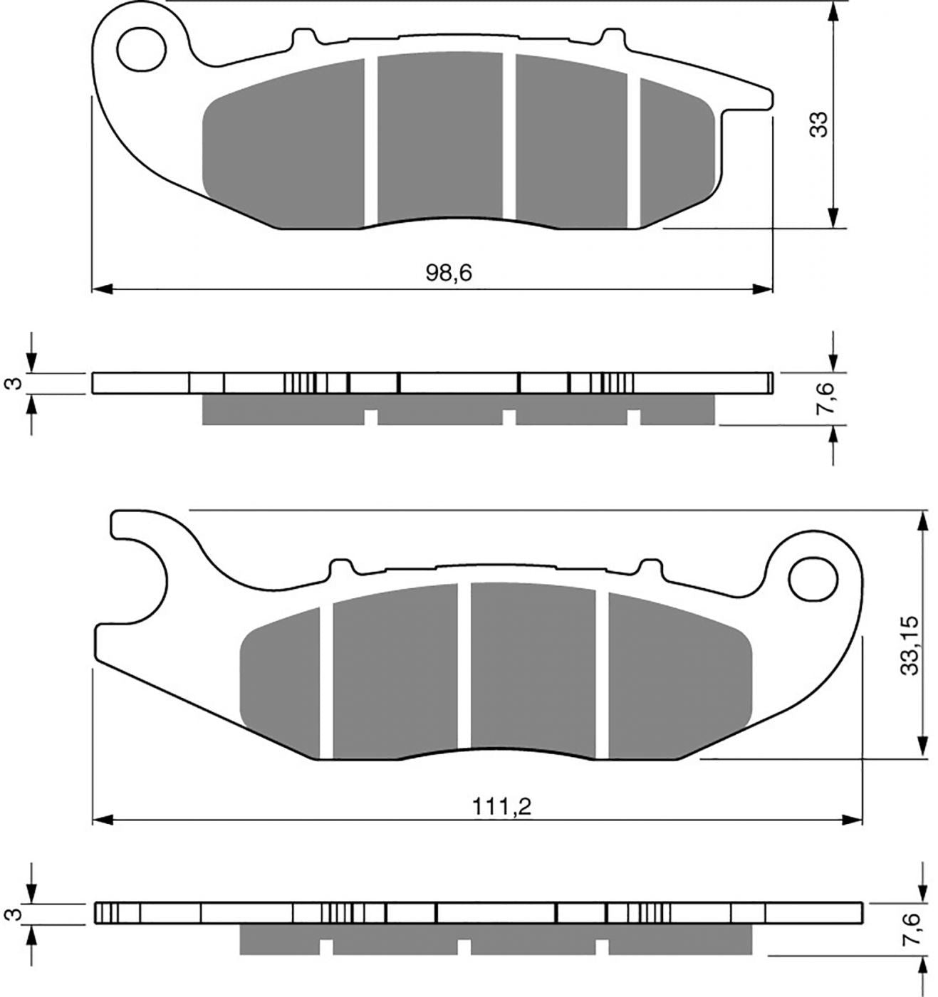 Goldfren S33-278,FA465,SBS859,SFA693 PCX 18-