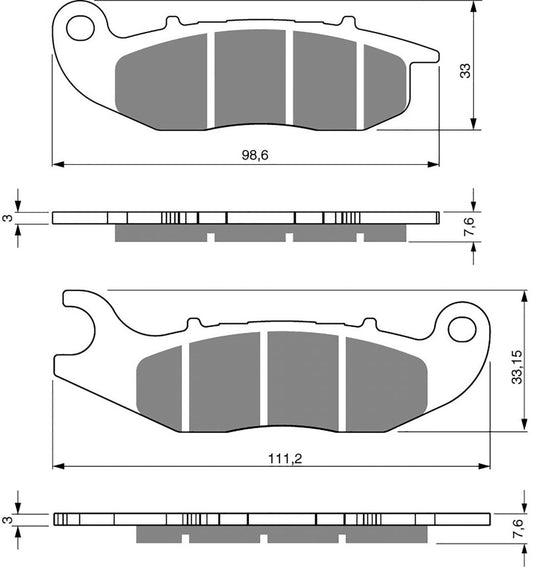Goldfren S33-278,FA465,SBS859,SFA693 PCX 18-