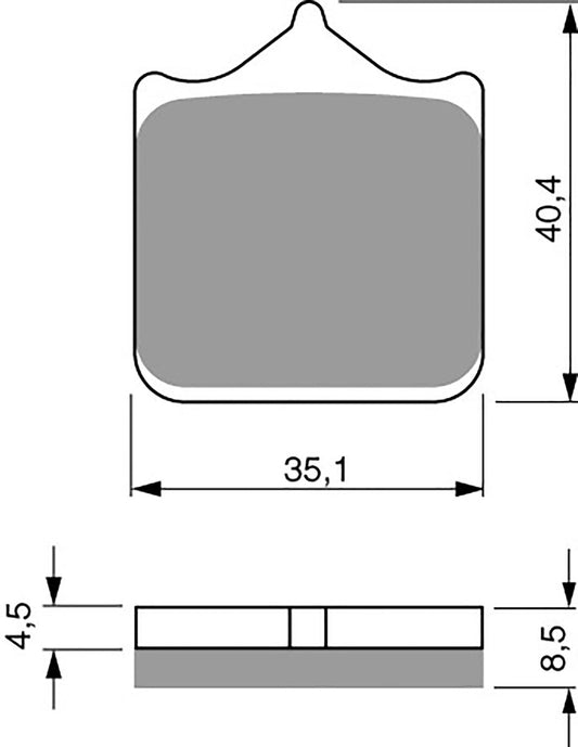 Goldfren Brake Pads S33-304, FA604/4, SBS204