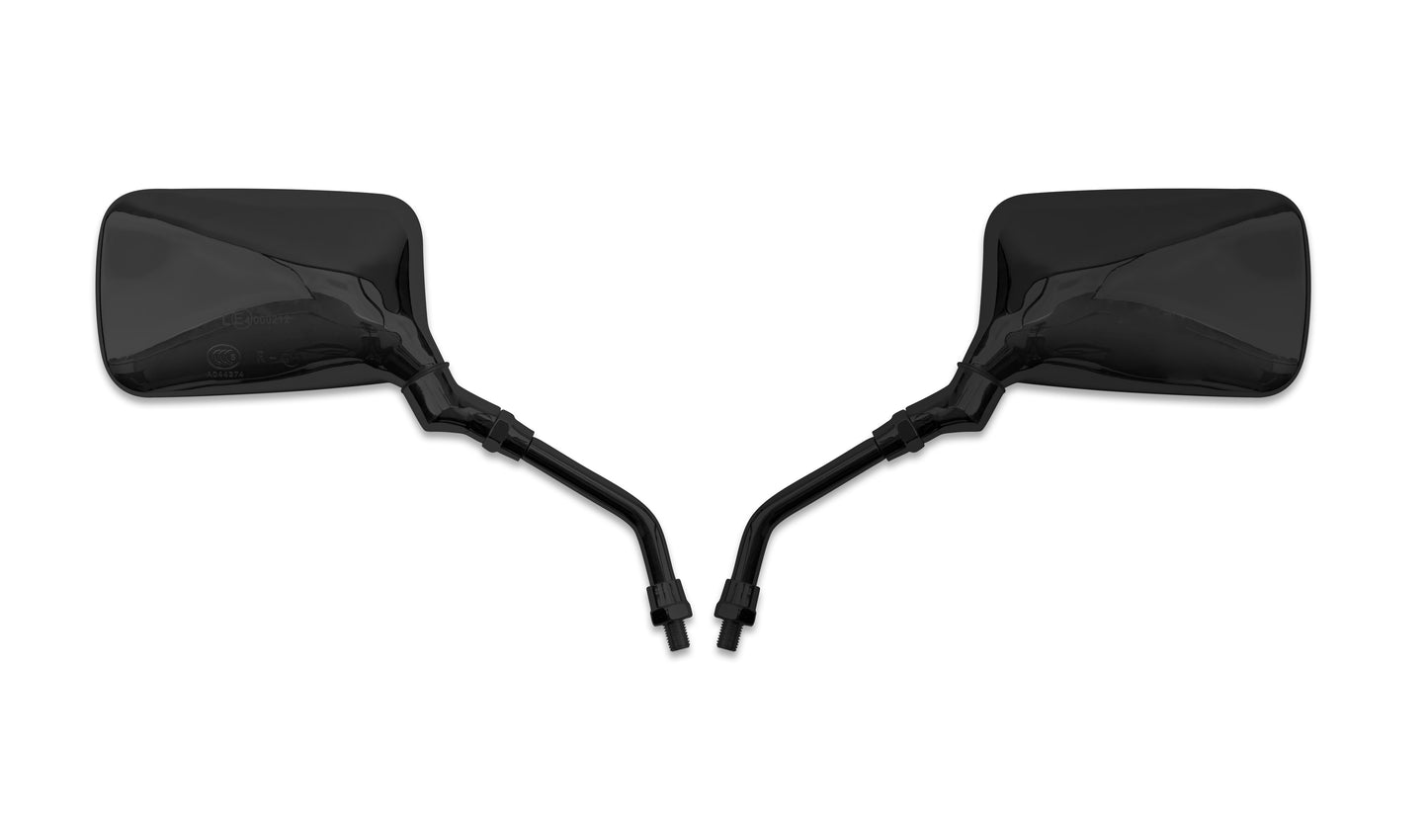 Mirrors Left & Right 10mm Black Rectangle Yamaha Thread