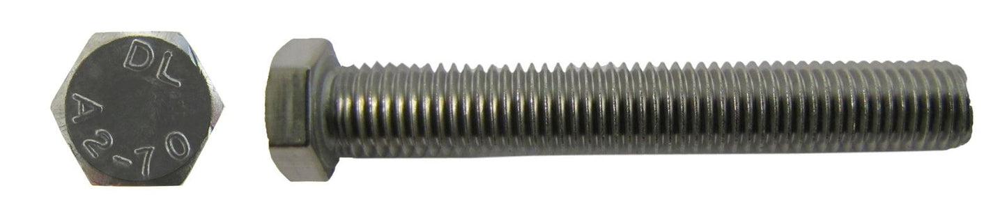Bolts Hexagon Stainless Steel 8mm x 45mm(1.25mm Pitch)12mm Spanner Per 20
