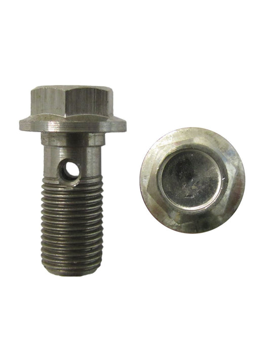 Banjo Bolt 10mm x 1.00mm Single Stainless with 12mm Hex Bolt