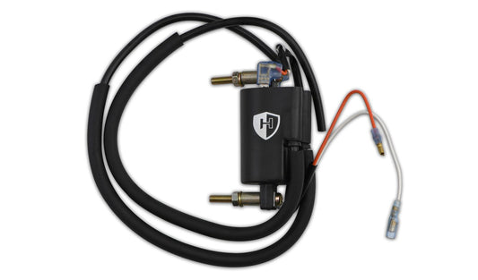 Ignition Coil 12v Points Twin Lead 2 Wires (90mm Centres) (P: 5.11Oh, S: 17.55KOh)