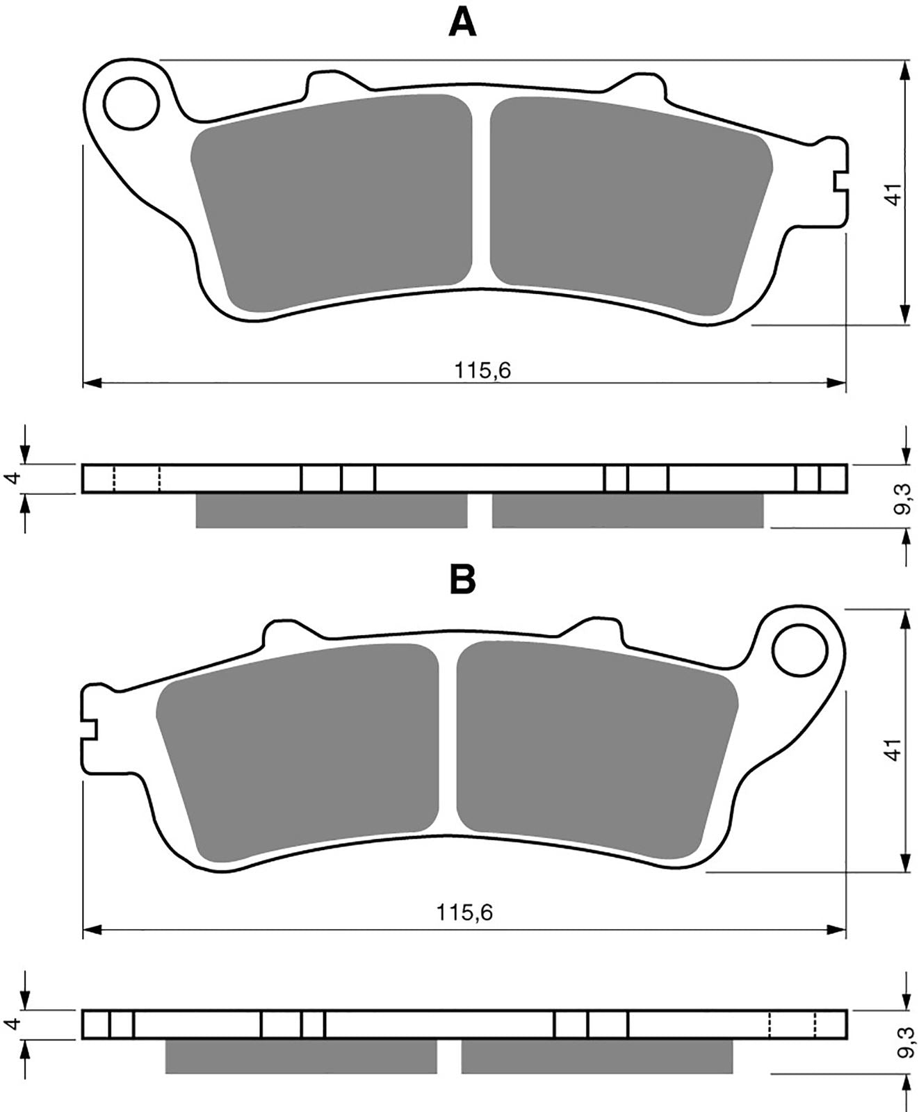 Goldfren Brake Pads S33-135, FA281, SBS722