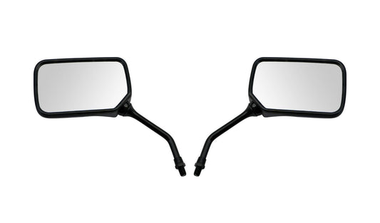 Mirrors Left & Right 10mm Black Rectangle Honda Style CB's 80 & 90's