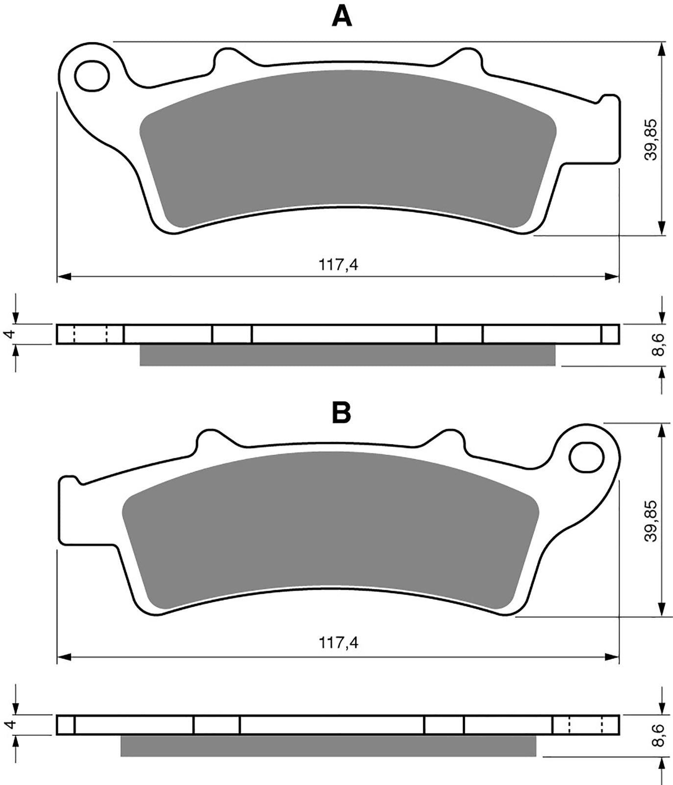 Goldfren Brake Pads S33-193, FA324, VD9017, SBS761, FDB2105