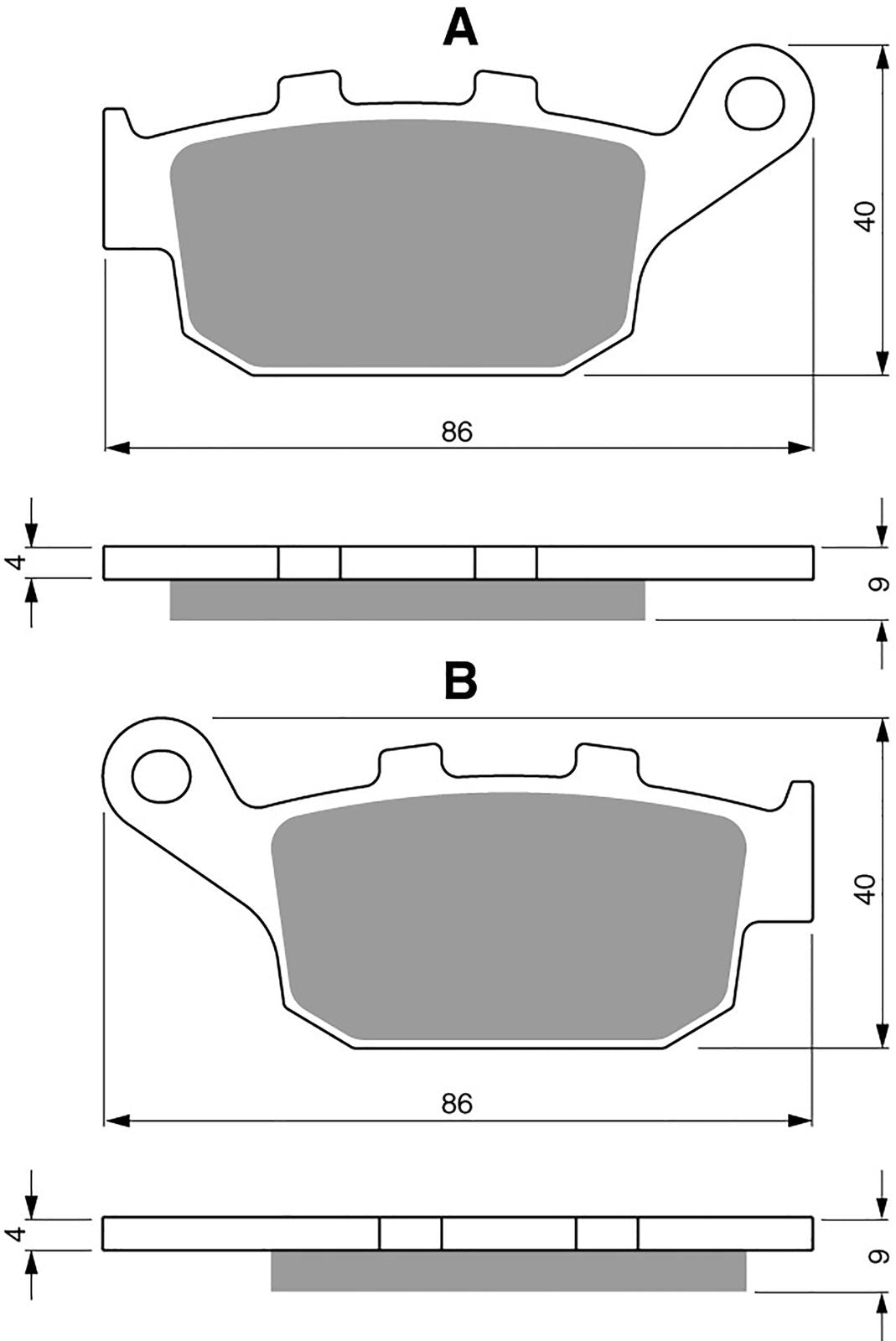 Goldfren Brake Pads S33-306, FA496, SBS881