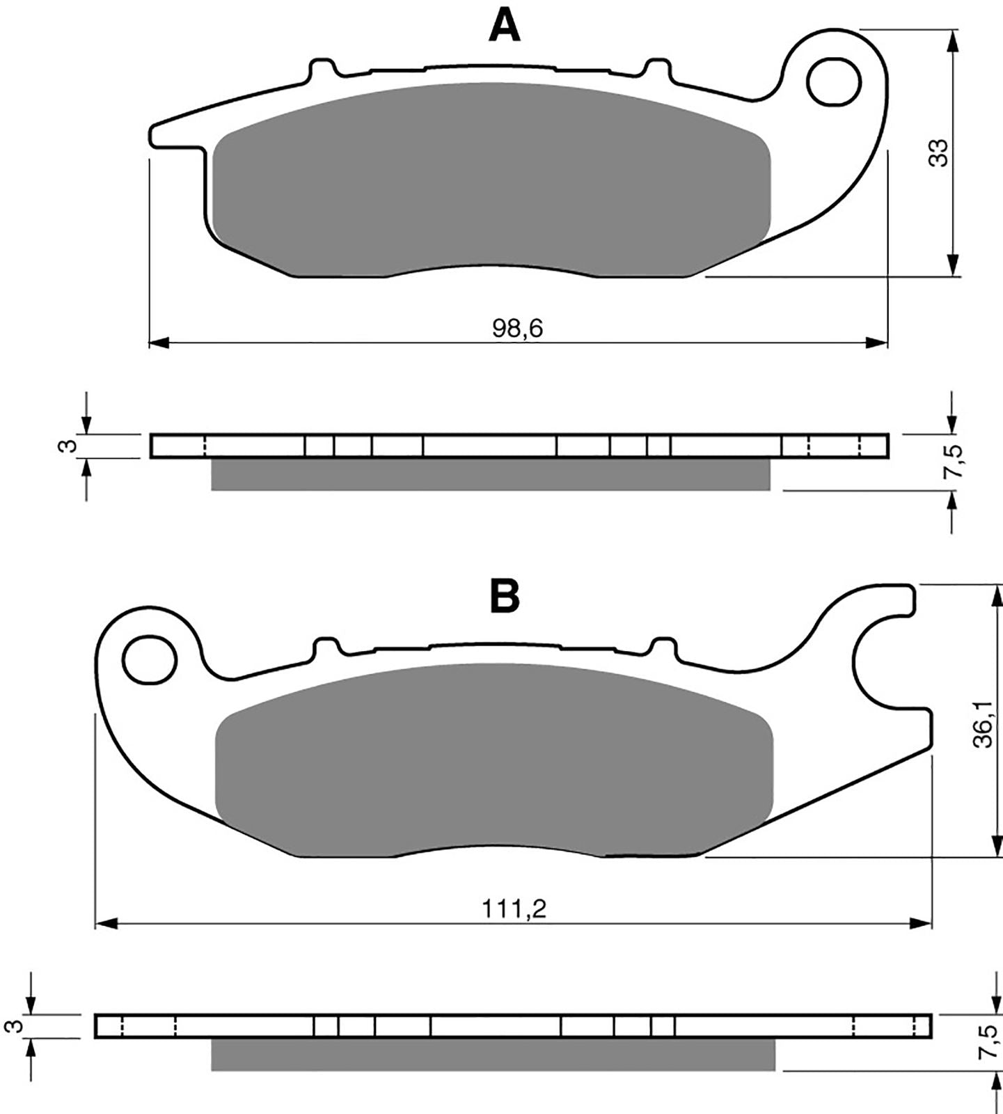 Goldfren Brake Pads AD210, FA375, FDB2169
