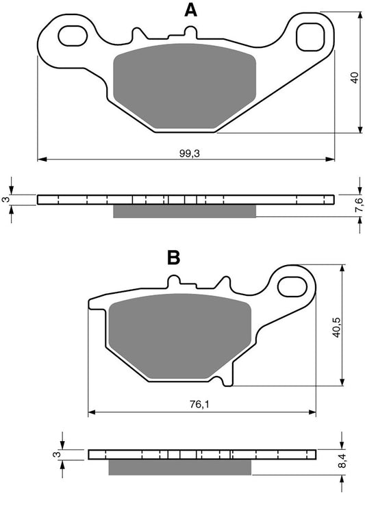 Goldfren Brake Pads S33-226, FA401, VD358, SBS820, FDB2197, DP953