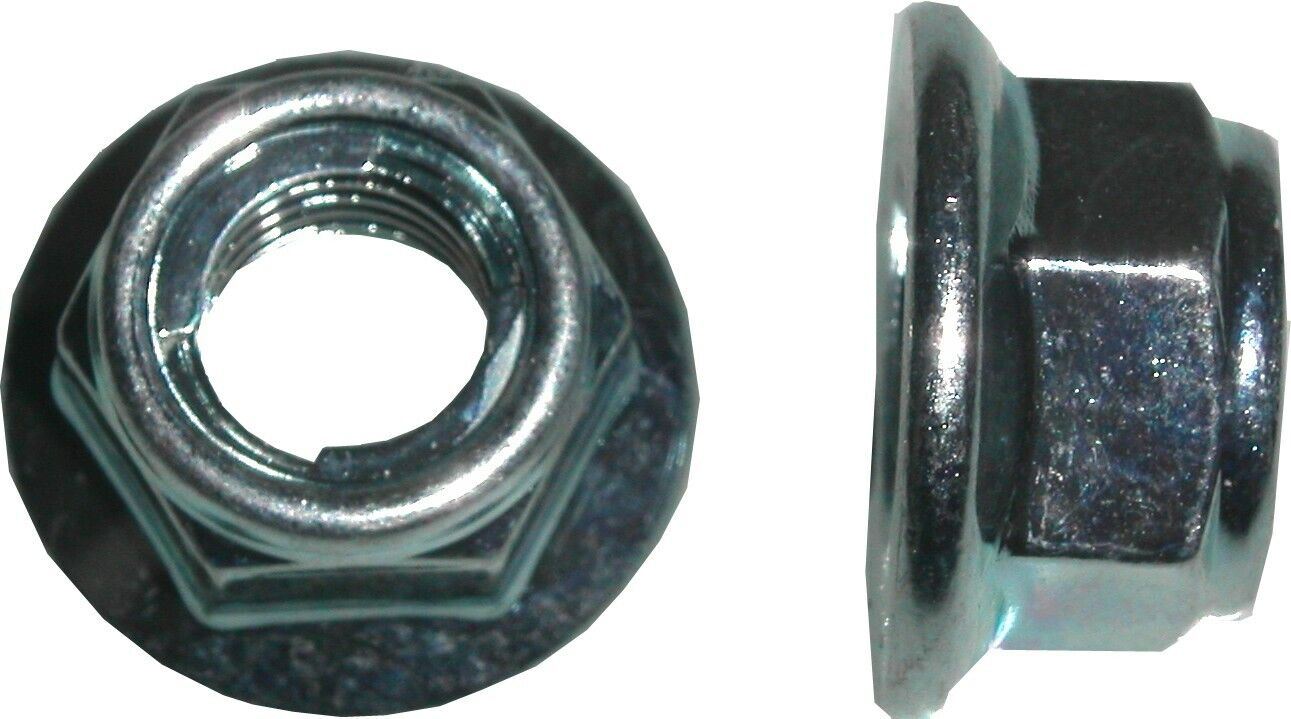 Nuts Flange Metal Locking 16mm Thread, 21mm Spanner (pitch 2.00mm) (Per 20)
