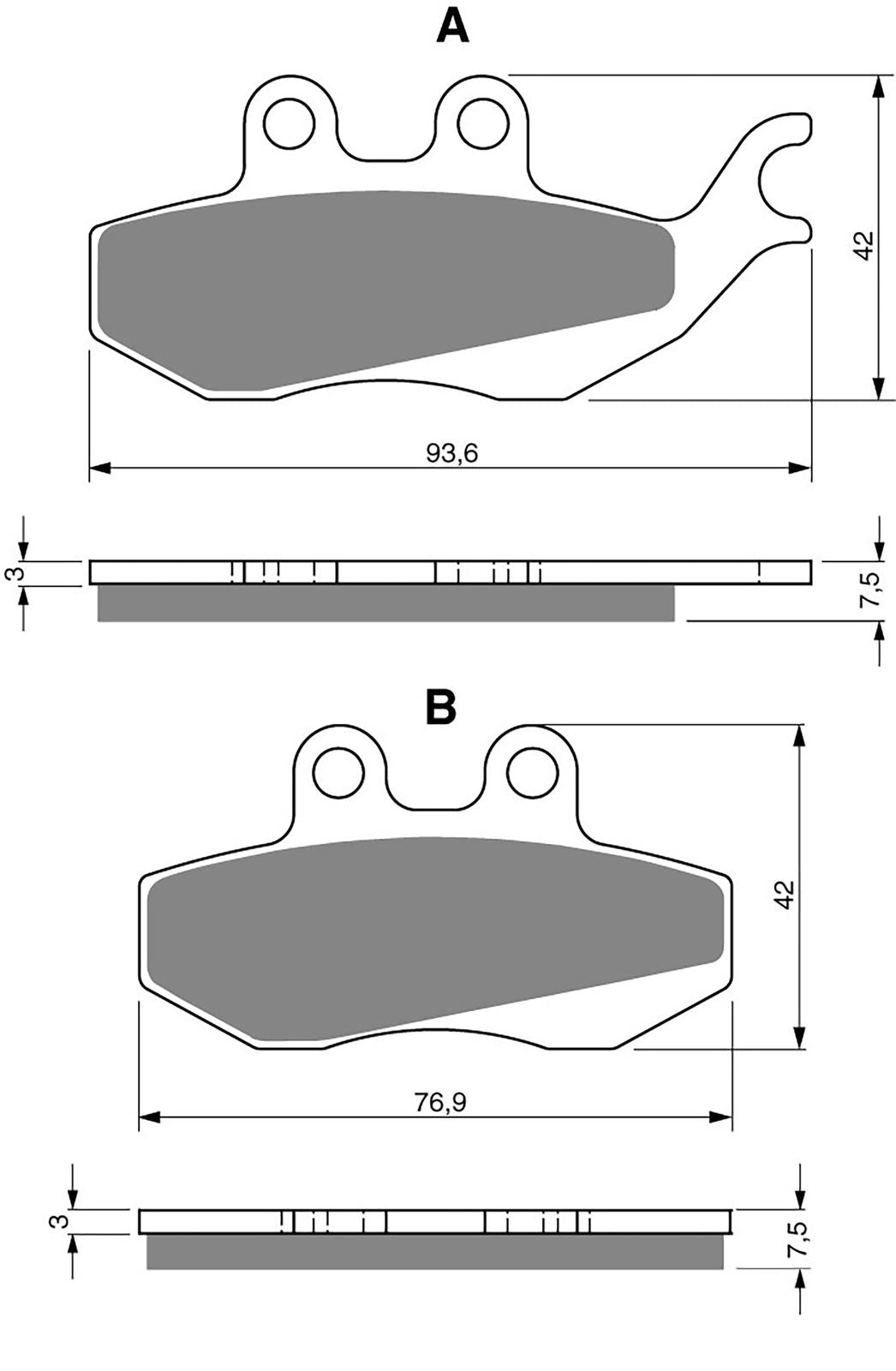 Goldfren Brake Pads AD215, FA374, FBD2147