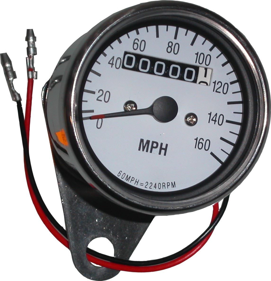 Speedo 60mm 2:1 MPH White face with Chrome Body