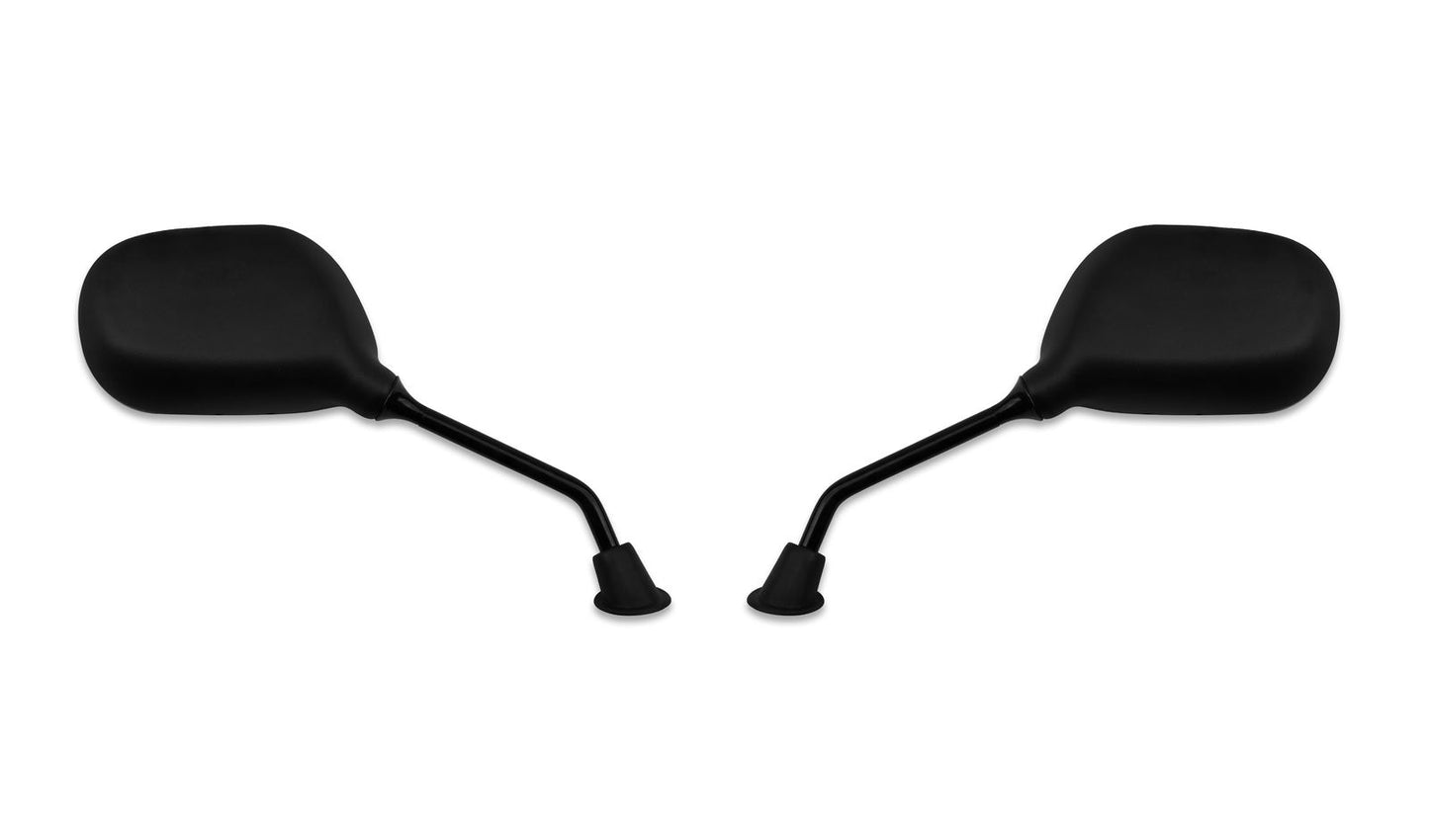 Mirrors 10mm Black Rectangle Left & Right Yamaha YBR125