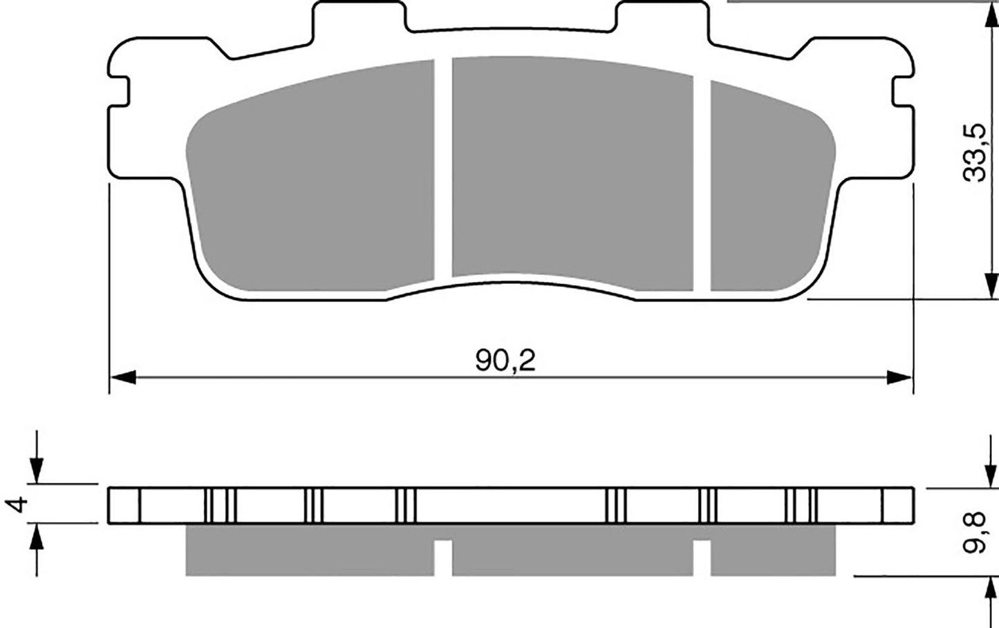 Goldfren Brake Pads S33-302, FA498 fitted to Kymco Downtown 125-300