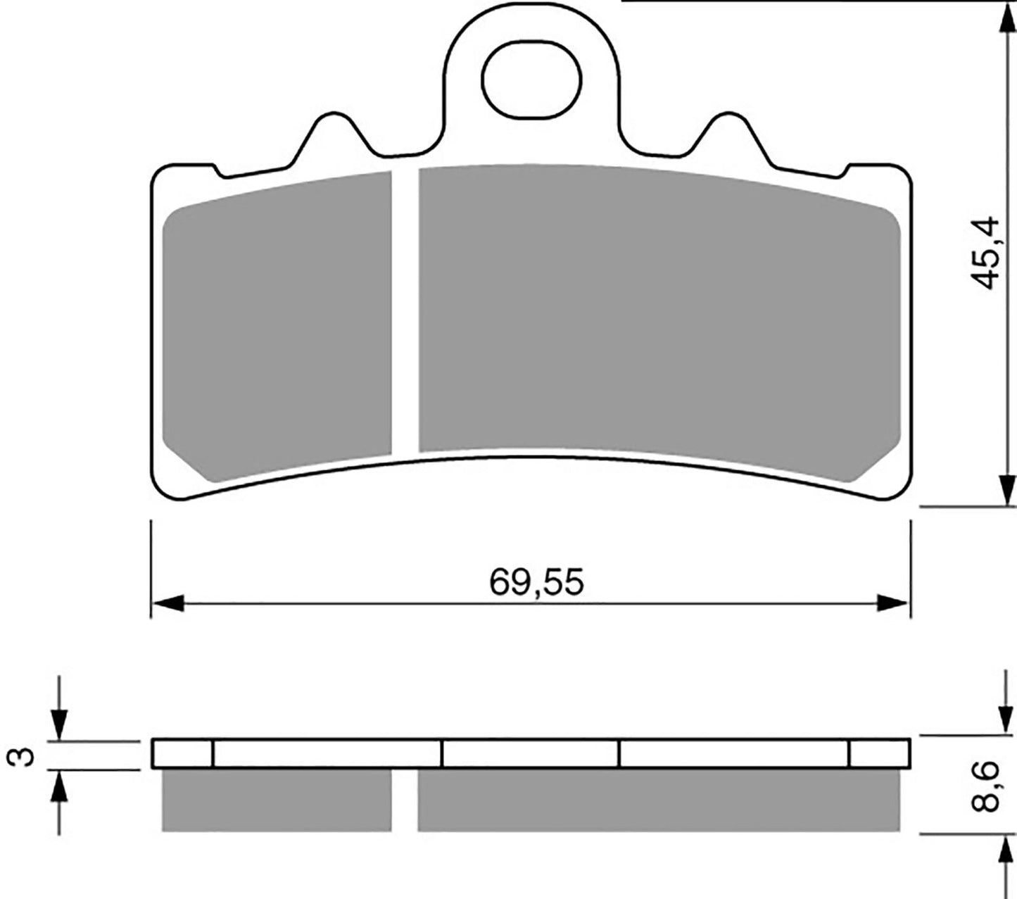 Goldfren Brake Pads AD305, FA606, SBS877