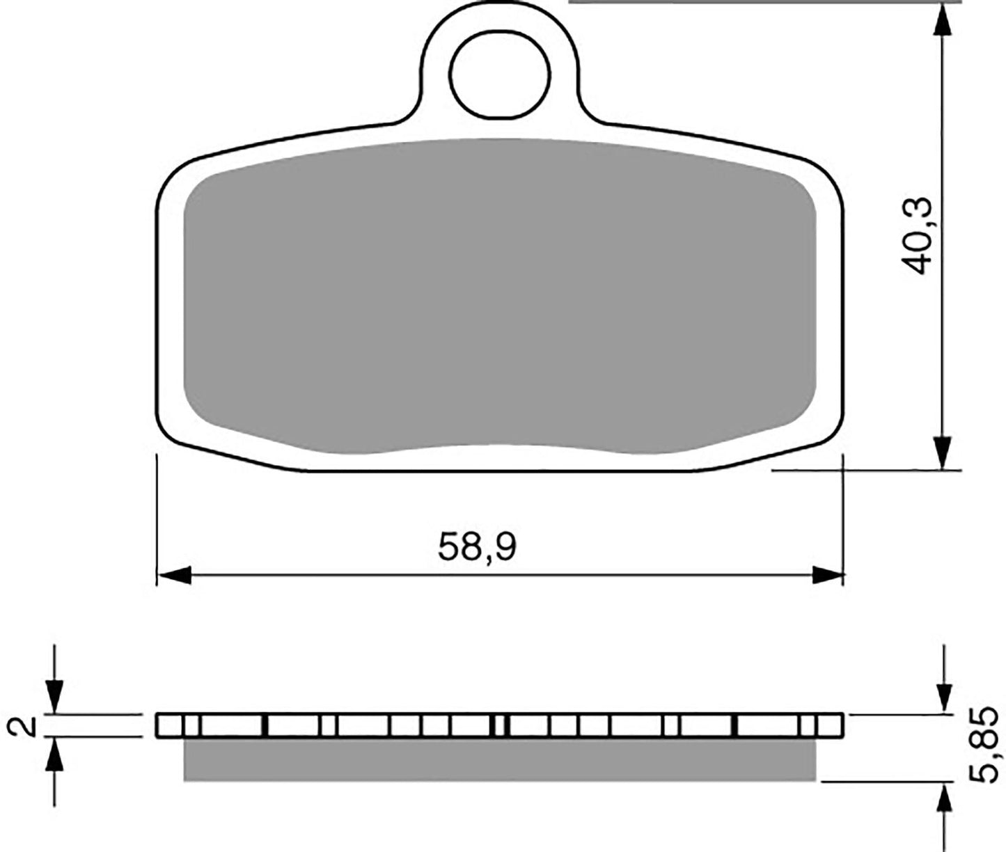 Goldfren S33-308 as FA612 but 5.30mm thickness for Gas Gas