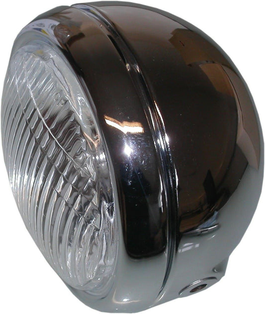 Headlight Round Chrome Complete Universal 4.5"