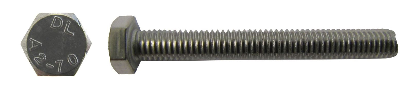 Bolts Hexagon Stainless Steel 6mm x 75mm(1.00mm Pitch)10mm Per 20
