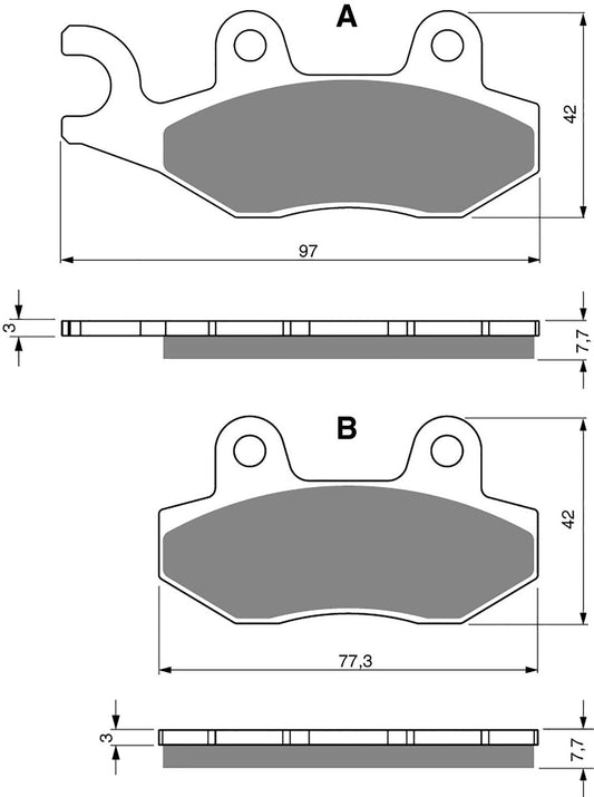 Goldfren Brake Pads S33-002, VD340, FA135, FA228, FA214, FA202, FDB497, SBS611