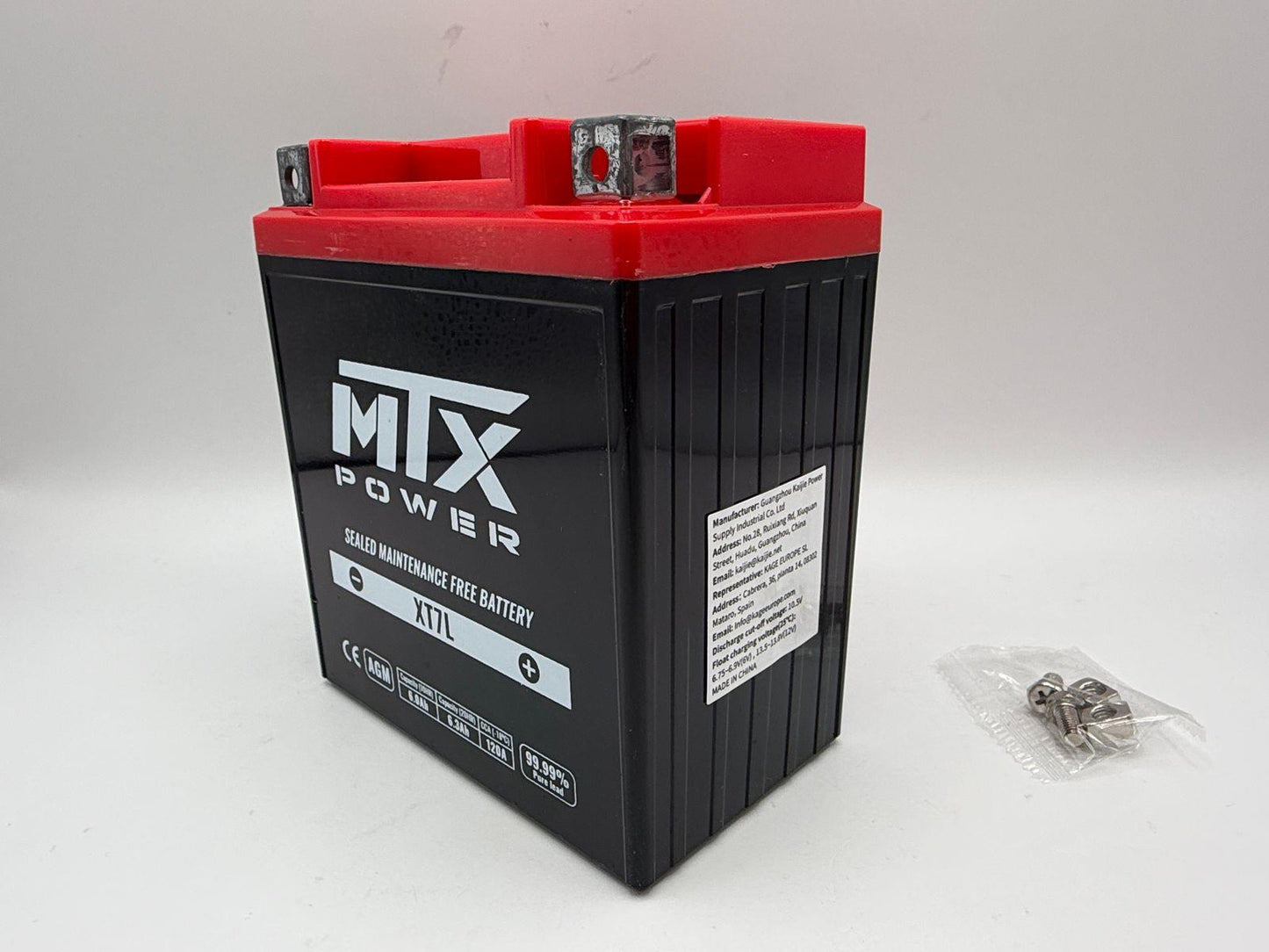 MTX Power Battery XT7L Sealed 12v 6AH CCA:120A L:113mm H:130mm W:70mm CTX7L-BS, CTX7L, USX7L