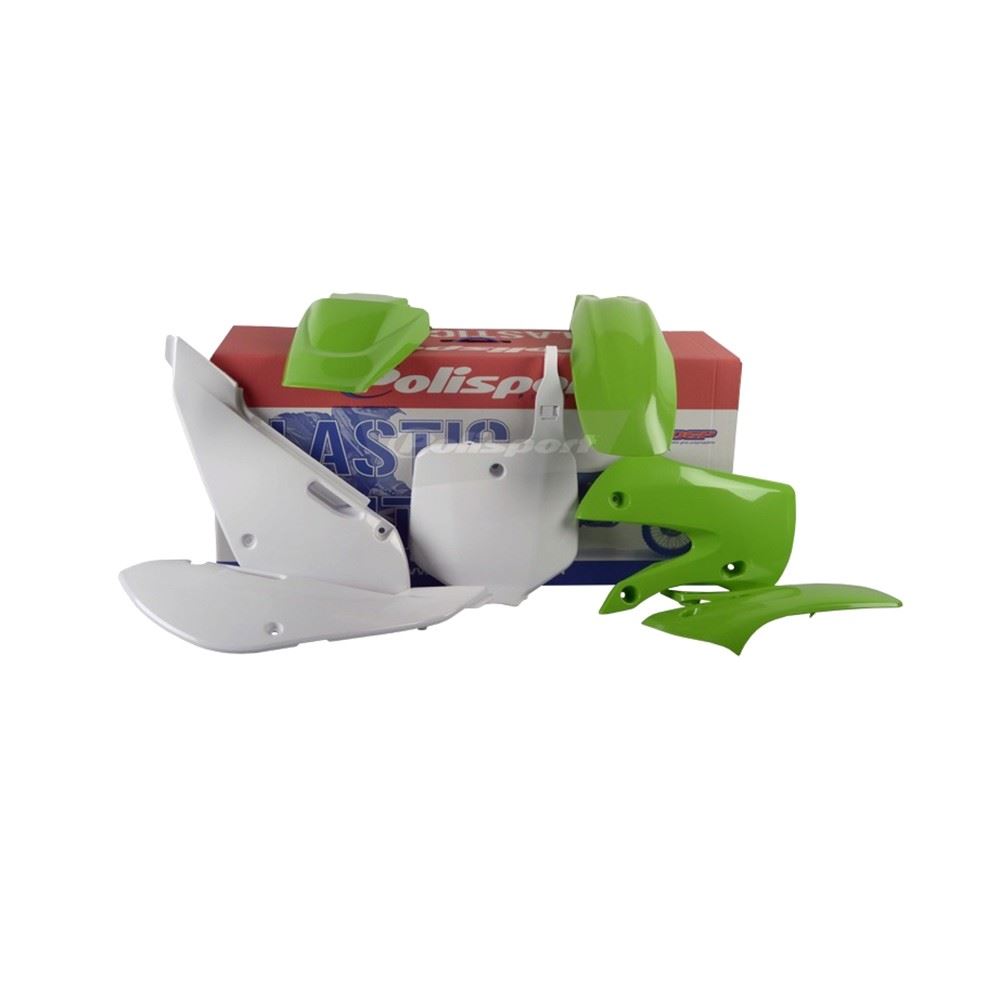 POLISPORT PLASTIC KIT KAWASAKI KX65 2000-2025, GREEN OEM 11-12/16-23