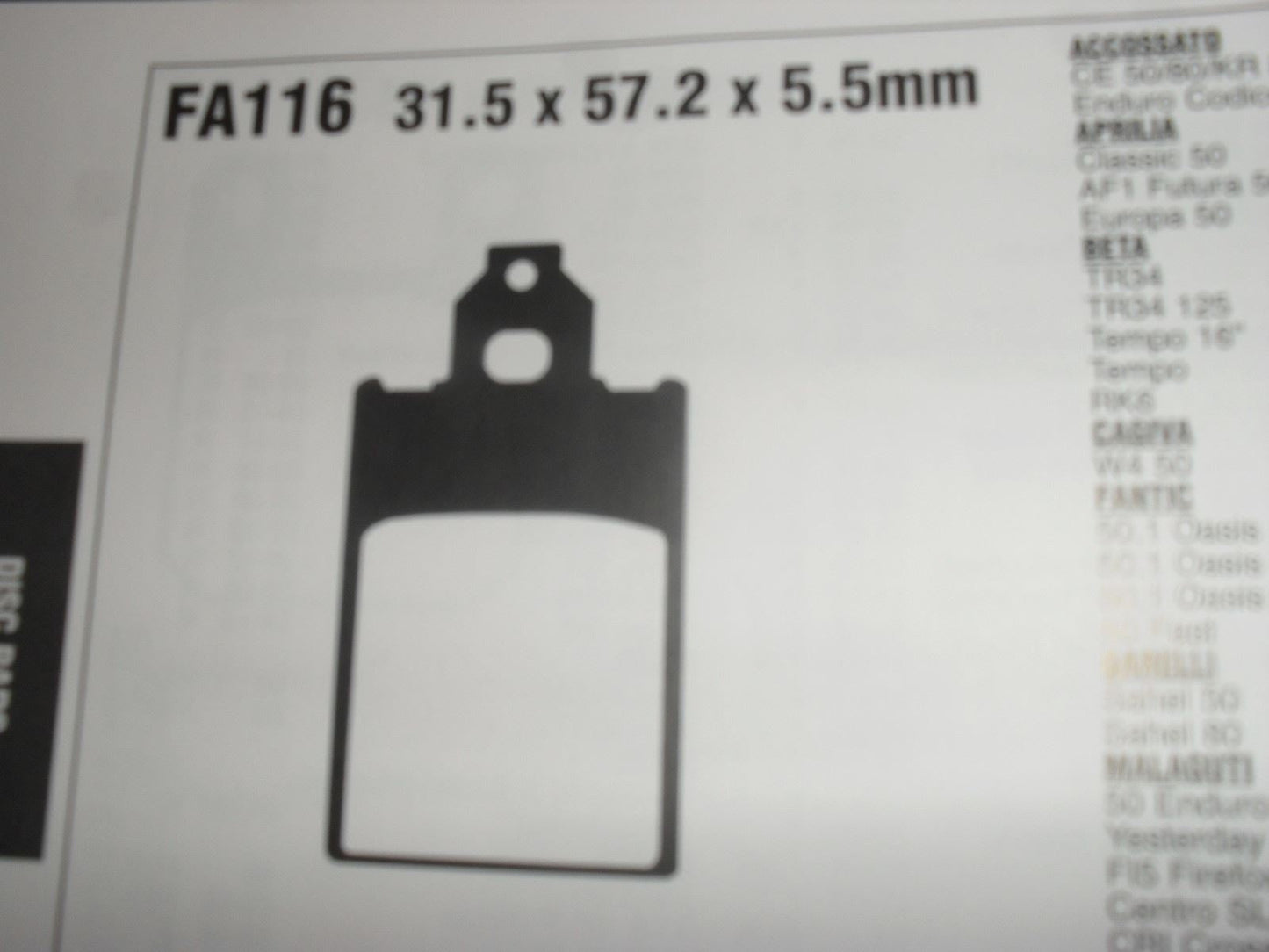 EBC FA 116 Motorcycle Brake Pads Limited Stock!!