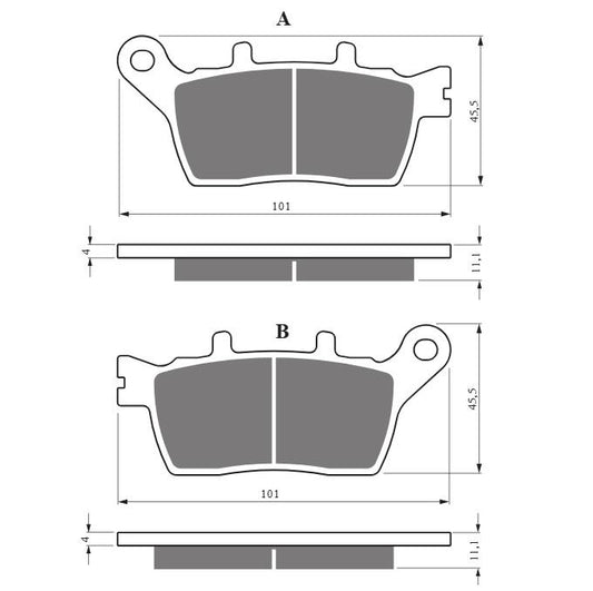 Goldfren AD424, SBS991 Yamaha Niken 850 18-22, Niken 850 GT 19-22, Tracer 9 GT 23-24