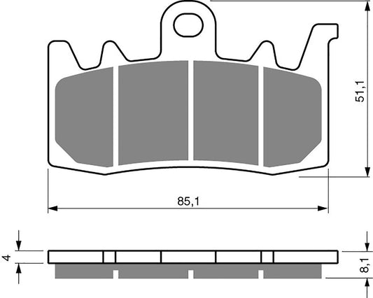 Goldfren S33-328,FA630 as fitted to Ducati Hypermotard 821cc 13, BMW S1000