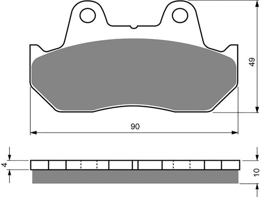 Goldfren Brake Pads S33-050, VD123, FA69, FDB244, SBS542