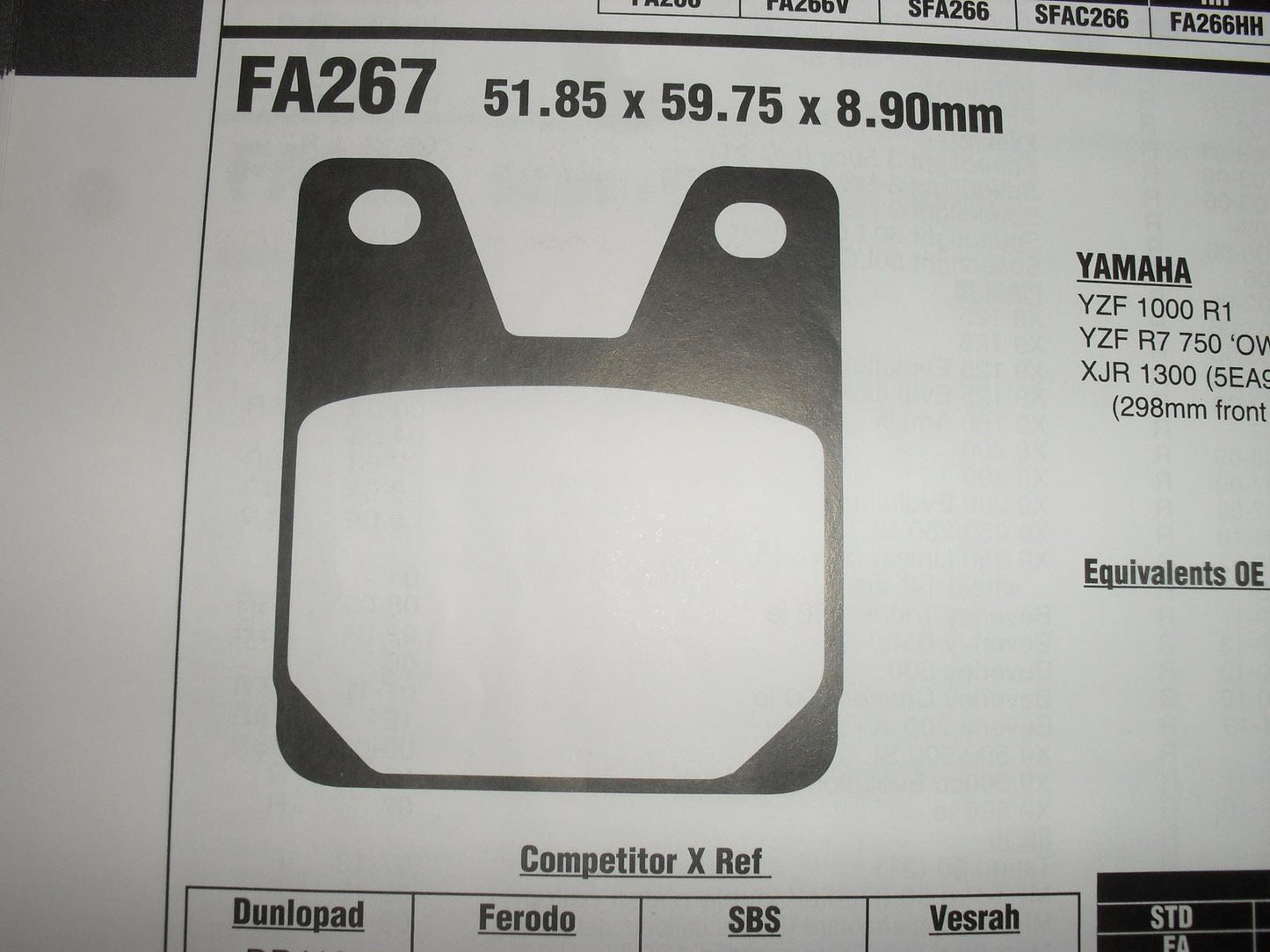 EBC FA 267 Motorcycle Brake Pads Limited Stock!!