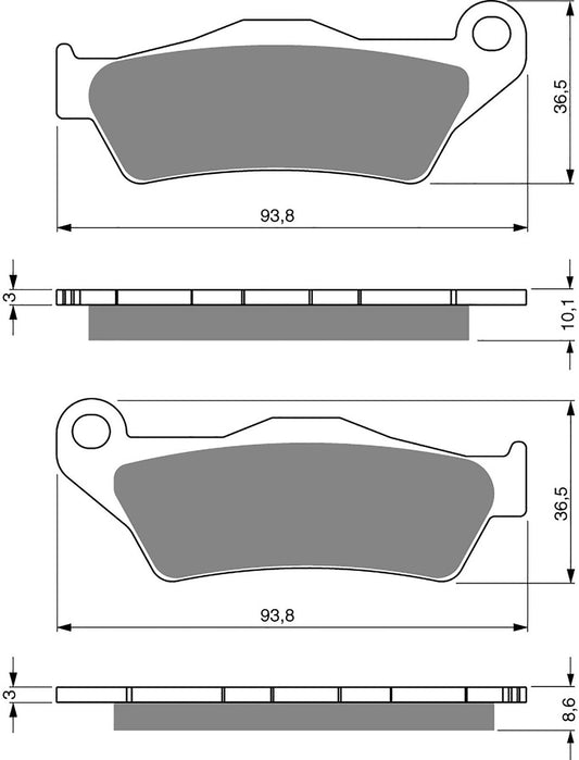 Goldfren Brake Pads S33-292, FA363, SBS724, FDB2039