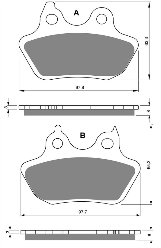 Goldfren Brake Pads S33-244,FA434,V19033,SBS846,DP971