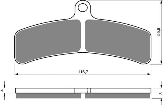 Goldfren AD130 as fitted to Spiegler Bremstechnik 8B8