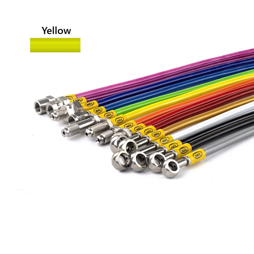 YELLOW Hel Clutch Braided Hose Line For Buell CR1125 2009-2011