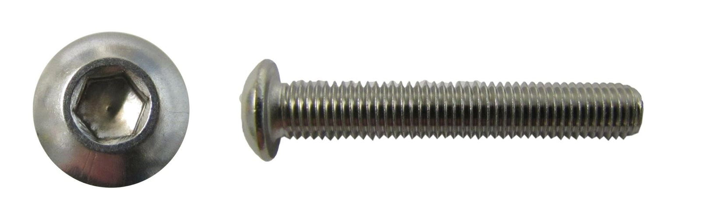 Screws Button Allen Stainless Steel M8 x 35mm x 1.25mm Pitch