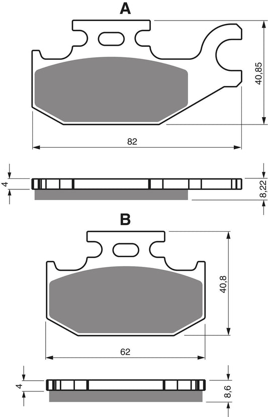 Goldfren Brake Pads AD373, FA413 (opposite AD374)
